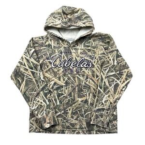 Cabelas Hoodie Women Medium Camo Mossy Oak Blades Hunting Outdoors Sweatshirt